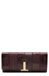 Aldo Alarissaa Faux Leather Clutch In Purple