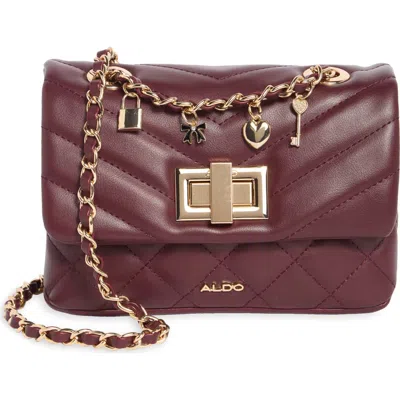 Aldo Alnilam Faux Leather Crossbody Bag In Burgundy