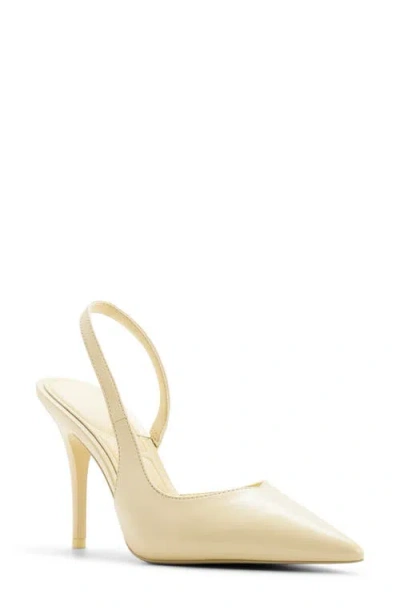 Aldo Amilie Pointed Toe Slingback Sandal In Yellow
