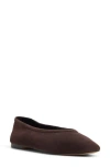 Aldo Ayrah Leather Flat In Dark Brown