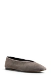 Aldo Ayrah Leather Flat In Medium Grey