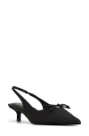 Aldo Azizza Slingback Pointed Toe Kitten Heel Pump In Black