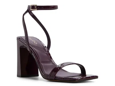 Aldo Azzira Ankle Strap Sandal In Burgundy