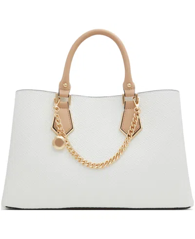 Aldo Baelix Synthetic Satchel In White Multi