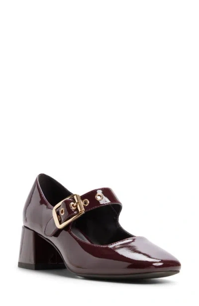 Aldo Baldemar Faux Leather Mary Jane Pump In Dark Brown