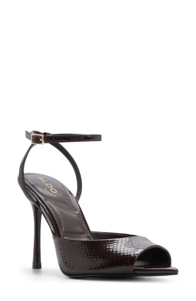 Aldo Belen Ankle Strap Pointed Toe Sandal In Burgundy