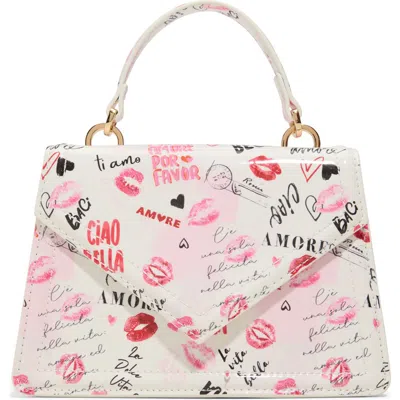 Aldo Bellavitaa Faux Leather Top Handle Bag In Metallic