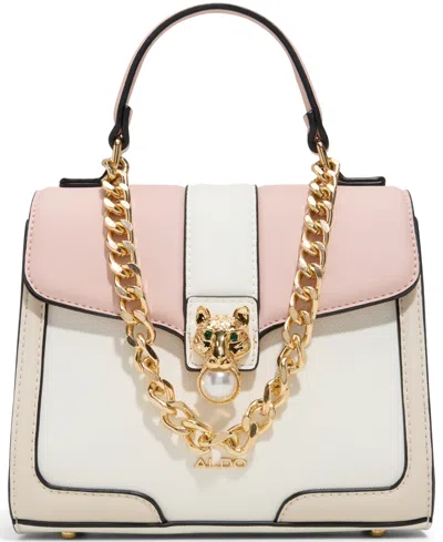 Aldo Bernius Top Handle Mini Handbag In White,light Pink