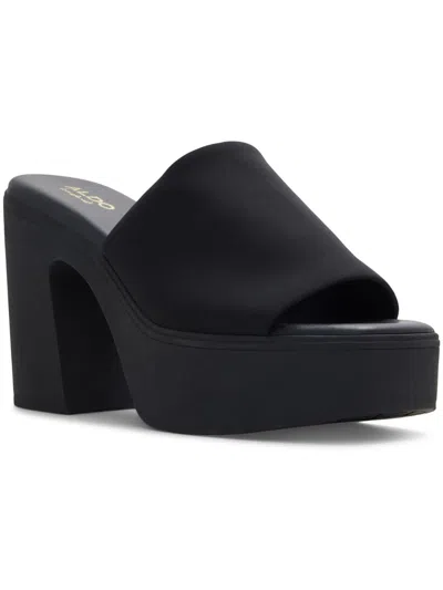 Aldo Bhfo Womens Comfort Insole Faux Leather Block Heel In Black