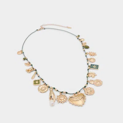 Aldo Bohemian In Dark Green In Gold
