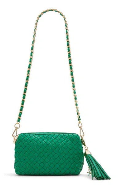 Aldo Braidaxx Faux Leather Crossbody Bag In Green