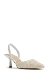 Aldo Brizza Slingback Pointed Toe Pump In White