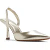 Aldo Brusanti Pointed Toe Slingback Pump In Champagne