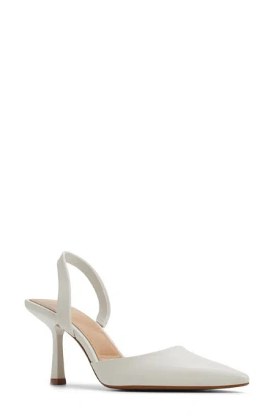 Aldo Brusanti Pointed Toe Slingback Pump In White
