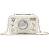 Aldo Caamy Quilted Faux Leather Crossbody Bag In White
