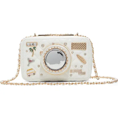 Aldo Caamy Quilted Faux Leather Crossbody Bag In White