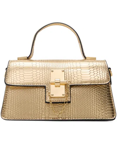Aldo Callunaax Mini Top Handle Satchel Handbag In Gold