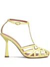 Aldo Castagna Lidia Sandals In Yellow Patent Leather In Yellow