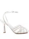 Aldo Castagna 100mm Vittoria Crystal-embellished Sandals In White