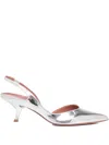 Aldo Castagna 55mm Mikaela Pointed Slingback Pumps In Silver