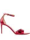 Aldo Castagna 80mm Pointed-toe Leather Heeled Sandals In Red