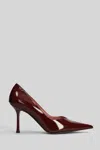 Aldo Castagna Anya Pumps In Bordeaux Patent Leather In Burgundy