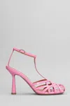 Aldo Castagna Woman Sandals Pink Size 8 Soft Leather In Rose-pink