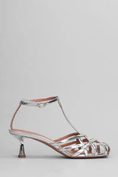 Aldo Castagna Manila Sandals In Silver Leather