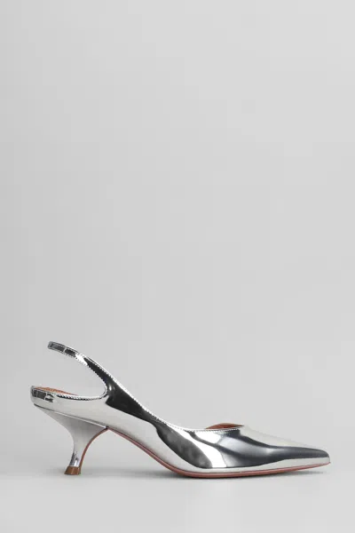Aldo Castagna Mikaela Pumps In Silver Leather