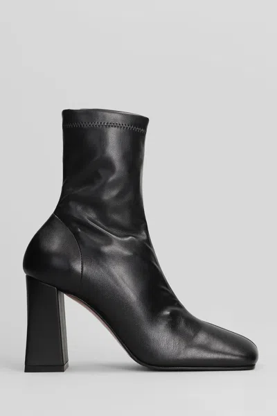 Aldo Castagna Paulene High Heels Ankle Boots In Black Leather