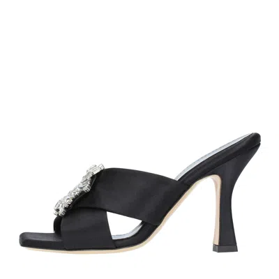 Aldo Castagna Sandals Black In Nero Neri E Grigi