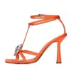 Aldo Castagna Sandals Orange In Arancio Vivaci