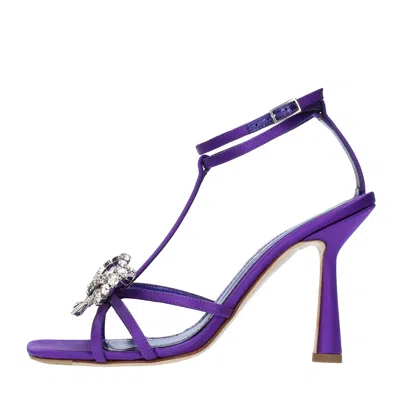 Aldo Castagna Sandals Purple In Viola Blu E Verdi