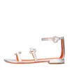 Aldo Castagna Sandals Silver In Argento Chiari E Naturali