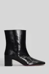 Aldo Castagna Sandy High Heels Ankle Boots In Black Leather In Black