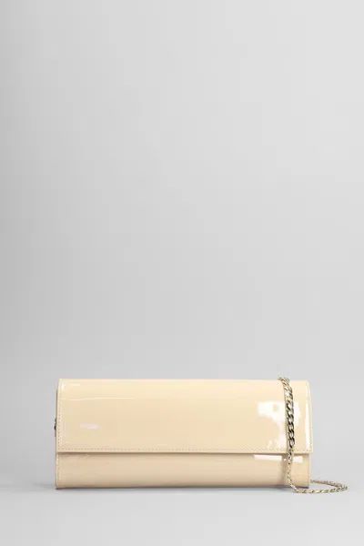 Aldo Castagna Shoulder Bag In Powder Patent Leather In White