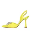 Aldo Castagna With Heel Yellow In Giallo Vivaci