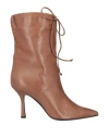 Aldo Castagna Woman Ankle Boots Light Brown Size 9 Soft Leather
