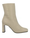 Aldo Castagna Woman Ankle Boots Sage Green Size 10 Soft Leather In Sage Green