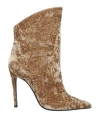 Aldo Castagna Textured Velvet Ankle Boots In Beige