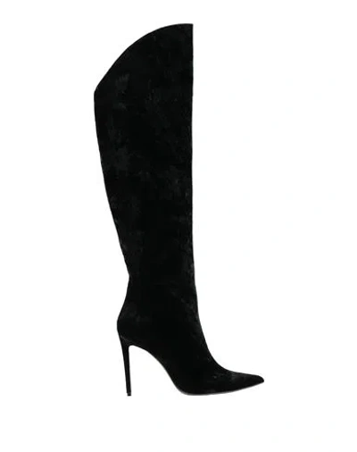 Aldo Castagna Woman Boot Black Size 11 Textile Fibers
