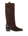Aldo Castagna Woman Boot Dark Brown Size 10 Leather