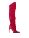 Aldo Castagna Woman Boot Fuchsia Size 8 Textile Fibers In Pink