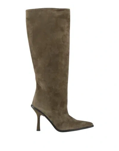 Aldo Castagna Woman Boot Military Green Size 6 Leather