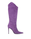 Aldo Castagna Woman Boot Purple Size 6 Leather