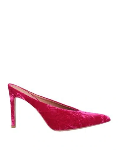 Aldo Castagna Woman Mules & Clogs Fuchsia Size 7 Leather In Pink