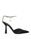 Aldo Castagna Black Satin Emily Pumps