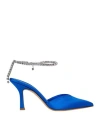 Aldo Castagna Woman Pumps Bright Blue Size 7 Textile Fibers