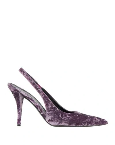Aldo Castagna Woman Pumps Mauve Size 10 Leather In Purple