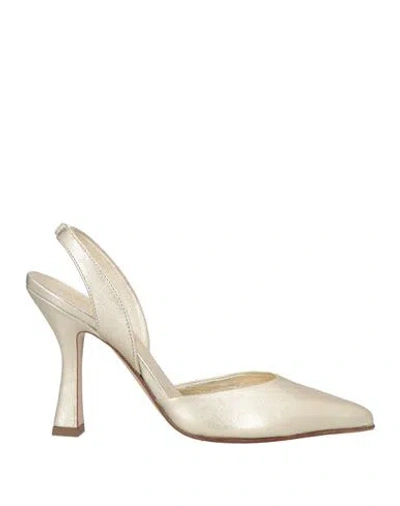 Aldo Castagna Woman Pumps Platinum Size 7 Leather In White